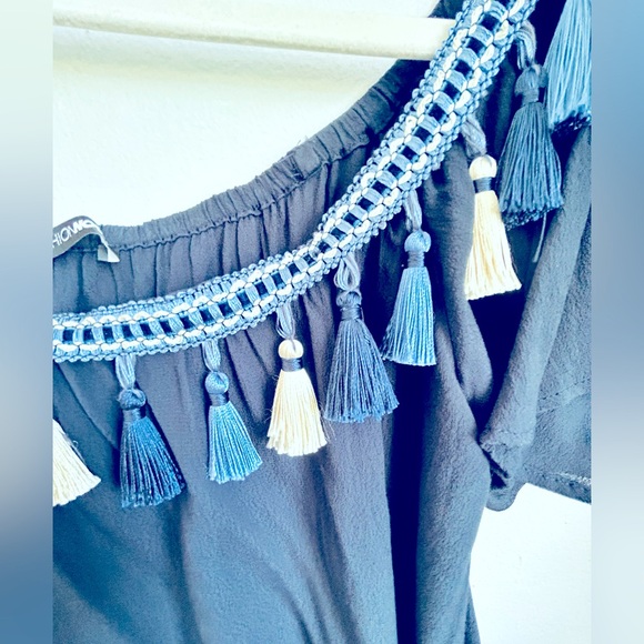 Off Shoulder Top, Fashion Nova Brand Blue XL - Picture 5 of 6